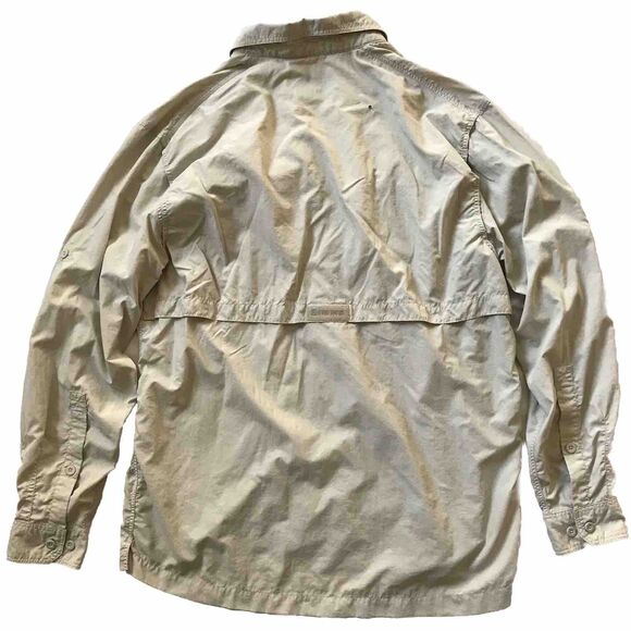 Simms Fishing COR3 Men's LARGE L/S Vented Button Down Guide Beige Shirt *flaw - Picture 8 of 16